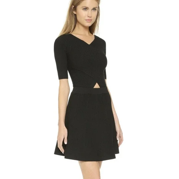 Club Monaco | Dresses | New Club Monaco Fit Flare Sweater Dress Black Xs 229 Cut Out Bandage Wrap | Poshmark Club Monaco | Dresses | New Club Monaco Fit Flare Sweater Dress Black Xs 229 Cut Out Bandage Wrap | Poshmark